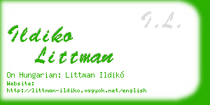 ildiko littman business card